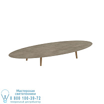 НИЗКИЙ СТОЛ STYLETTO LOUNGE 320X140CM НОГИ ТИКА КЕРАМИЧЕСКАЯ СТОЛ TERRA SABBIA Royal Botania