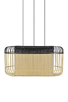Pendant Lamp BAMBOO OVAL XL black