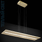 02806FODHXXXX Elesi luce Quid SP S LED прямоугольная люстра золото — фото 1