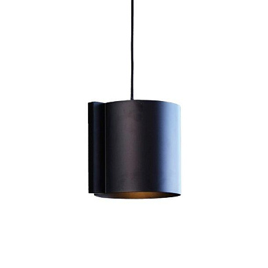 подвесной светильник с цилиндрическим чёрным плафоном