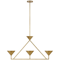 Orsay Medium 3-Light Linear Chandelier полированная старая латунь