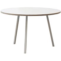 Loop Stand Round Ø120 см, столешница белый ламинат / рама белая