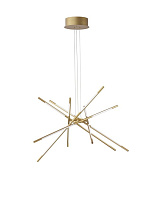 Dimmable by Remote Control Brass Gold Metal & Acrylic LED 68 Watt 220-240 Volt 5397Lm 3000K IP20 D: 85 H: 120 cm