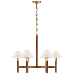 EU-RL5571 Visual Comfort Radford подвесная люстра с несколькими рожками и коническими текстильными абажурами
