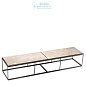 112425 Coffee Table La Quinta bronze finish beige marble Eichholtz