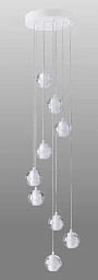 GASPAR SP9 D300 WHITE Crystal Lux Gaspar подвесной светильник с каскадными хрустальными подвесами различной длины