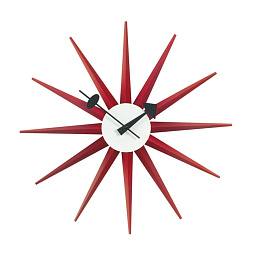 20125302 Sunburst Vitra Часы настенные лучевые красные