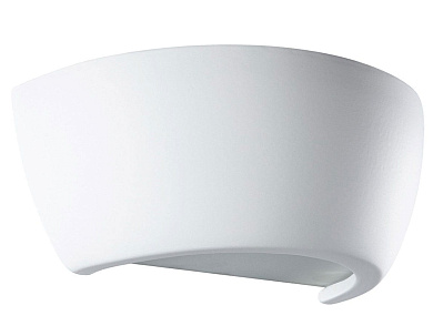 настенный светильник из керамики с овальным корпусом и внутренним рассеивателем