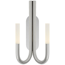 Rousseau Double Wall Sconce полированный никель с гравированным кристаллом