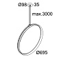 SUPERLOOP VC 120 SBL 930 FBR фламандская бронза Delta Light подвесной светильник — фото 12