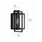 Goson 12" 1 Light Wall Light with Clear Glass Black уличный настенный светильник 59085BK Kichler — фото 2