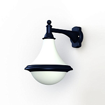 Dallas N° 4; Opal polycarbonate E27 75W; Steel blue