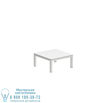 ТАБОЭЛА НИЗКИЙ СТОЛИК 80X80СМ + КЕРАМИЧЕСКАЯ СТОЛЕШНИЦА БЕЛАЯ Royal Botania