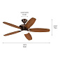 52" Renew Designer Fan Satin Natural Bronze люстра-вентилятор 330163SNB Kichler — фото 6
