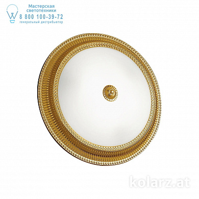 Kolarz MILORD 0297.13.15 потолочный светильник французское золото белый ø40cm высота 11cm 3 лампы e27
