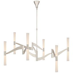 ARN5472HAB-CG Visual Comfort Brenta подвесной светильник с шаровым стеклянным плафоном в латунной рамной опоре