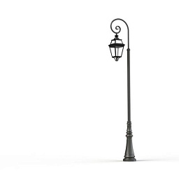149010000 Roger Pradier Place Des Vosges уличный фонарный столб чёрного цвета с прозрачным плафоном