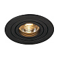 199980 SLV PIREQ GU10 ROUND downlight matt black встраиваемый потолочный даунлайт — фото 2