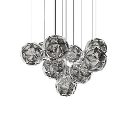 PULMS01SS-PEUM4 Tom Dixon Puff подвесной светильник с группой шарообразных плафонов из нержавеющей стали