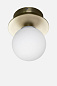 Art Deco 24 IP44 Brushed Br Brushed Brass/White Globen Lighting настенный светильник для ванных комнат