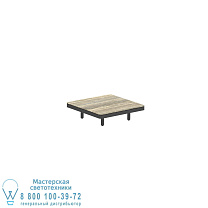 ALURA LOUNGE 80 СТОЛ 80X80X23CM ЧЕРНАЯ СТОЛЕШНИЦА TRAVERTINO Royal Botania