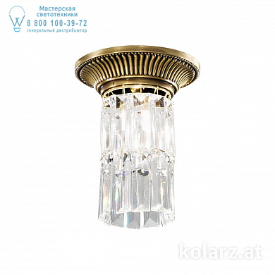 Kolarz MILORD CRYSTAL 0346.11.4 потолочный светильник состаренная латунь ø16cm высота 20cm 1 лампа g9