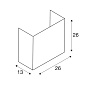 SLV 1002942 ACCANTO SQUARE светильник настенный для лампы E27 40Вт макс., черный