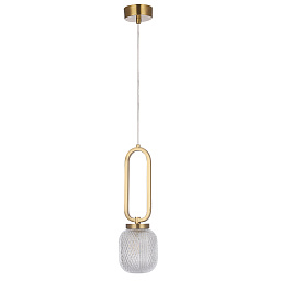 CAROLINA SP1 V2 BRASS Crystal Lux CAROLINA подвесной светильник с вытянутым элементом и стеклянной подвеской