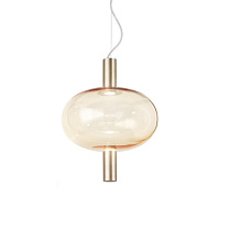 RIFLESSO SUSPENSION 1 AMBER ПРОЗРАЧНОЕ МАТОВОЕ ЗОЛОТО 3 L2210 CE