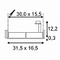 113841 SLV NEW TRIA 2 ES111 светильник встраиваемый 2xES111 75W, текстурный белый