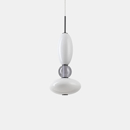 314143 Ideal lux Lumiere подвесной светильник с округлыми белыми элементами на штанге