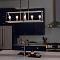 Gartin 36" 5 Light Linear Chandelier Weathered Zinc and White-Washed Wood  люстра 82341 Kichler — фото 2