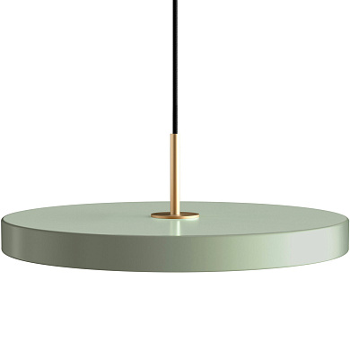 подвесной светильник с дисковым плафоном оливкового тона