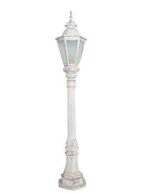 Pristine White Gold Traditional Cast Aluminium 3.5 Feet Lamp Post уличный светильник FOS Lighting 3199-WhiteGold-S-43-PO1