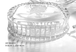 BA403/OOTR Il Paralume Marina Owl мыльница из прозрачного рельефного стекла