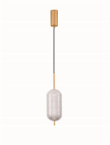 Triac Dimmable Brass Gold Metal & Clear Acrylic LED 17Watt 220-240Volt 1451Lm IP20 3000K D:15 H:140 cm