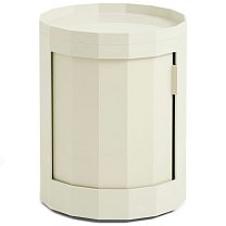 Facet Cabinet 100 Ø38×49 см, переработанный ABS, глянцевый, яичная скорлупа / ножки и колеса