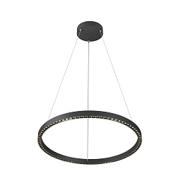 подвесная люстра черного цвета кольцевой формы с LED-подсветкой