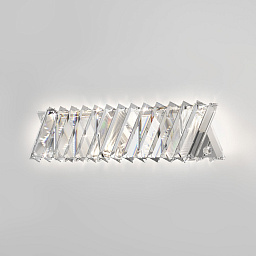 a071452 Eurosvet Solis настенный светильник с линейной декоративной конструкцией из хрустальных элементов
