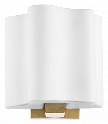 802613 Lightstar Nubi настольная лампа с волнообразным белым плафоном на квадратном основании