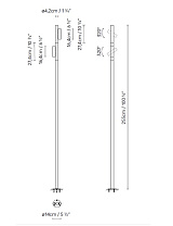 TUBE XL-2L OLIVE; TUBE XL-2L CORTEN LED 2 x 3W 700lm 700mA; TUBE XL-2L BLACK 3000K CRI≥90 230V; TUBE XL-2L WHITE
