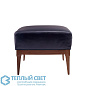 Laurette Ottoman Indigo Leather Dark Walnut оттоманка Arteriors 8103 — фото 3