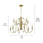 Karthe 12 Light Chandelier Natural Brass люстра 52472NBR Kichler — фото 10