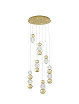 Triac Dimmable Gold Aluminium & Acrylic LED 42 Watt 220-240 Volt 2710Lm 3200K IP20 D: 52 H: 200 cm