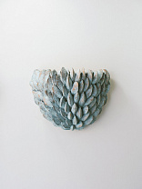 Blue Verdigris with Etched Gold