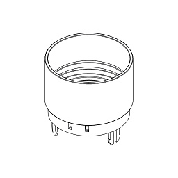 Прямая антибликовая насадка, чёрная Kreon Diapason 80