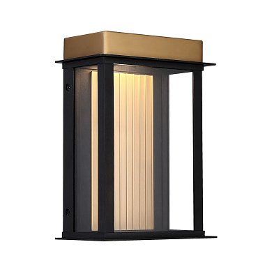 Уличный настенный светильник Favourite Glow 4302-1W — уличное светодиодное бра IP54 с ребристой панелью-отражателем