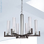 Kolarz Raggio 6009.80660 люстра brunito brushed прозрачный ø100cm высота 57.5cm макс. высота 165cm 6 ламп e14 — фото 1