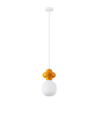 NL_DECORATIVE_CLIO_SUSPENSION_MATT_WHITE_ORANGE_OPAL Nova Luce CLIO Подвесной светильник
