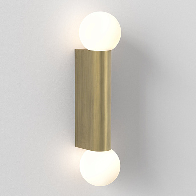 Настенный светильник Astro Lighting Ortona Twin матовый брашированный латунь